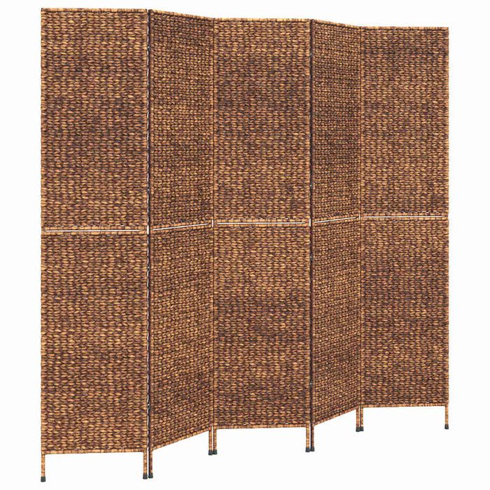 Paravan de cameră cu 5 panouri maro, 205x180 cm, zambilă de apă - WALTI WALTI