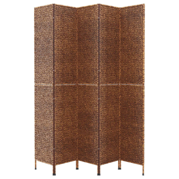 Paravan de cameră cu 5 panouri maro, 205x180 cm, zambilă de apă - WALTI WALTI