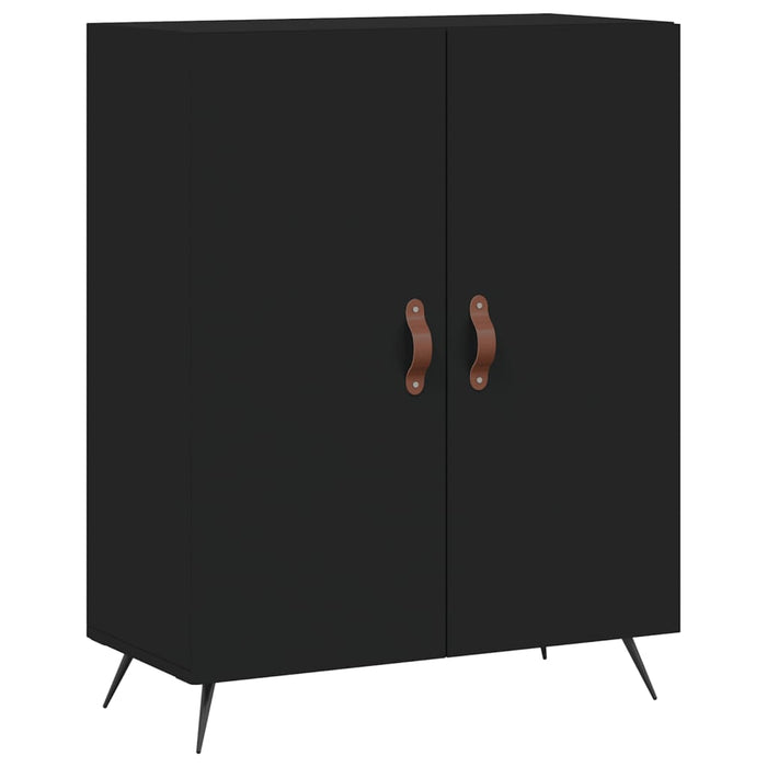 Dulap înalt, negru, 69,5x34x180 cm, lemn compozit WALTI