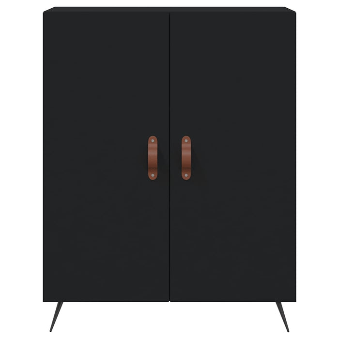 Dulap înalt, negru, 69,5x34x180 cm, lemn compozit WALTI
