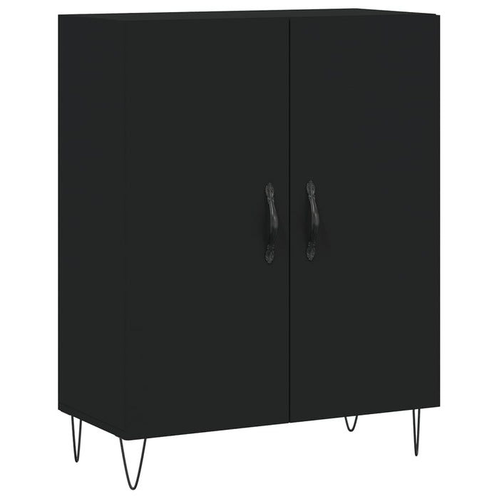 Dulap înalt, negru, 69,5x34x180 cm, lemn compozit WALTI
