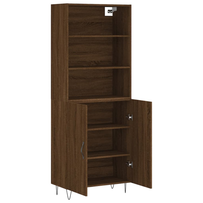 Dulap înalt, stejar maro, 69,5x34x180 cm, lemn compozit WALTI