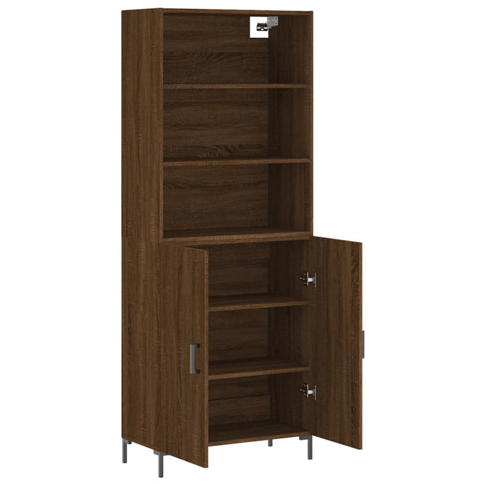Dulap înalt, stejar maro, 69,5x34x180 cm, lemn compozit WALTI