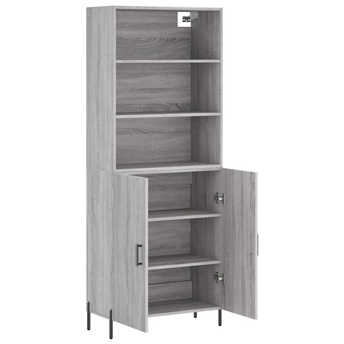 Dulap înalt, gri sonoma, 69,5x34x180 cm, lemn compozit WALTI