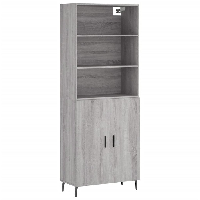 Dulap înalt, gri sonoma, 69,5x34x180 cm, lemn compozit - WALTI WALTI