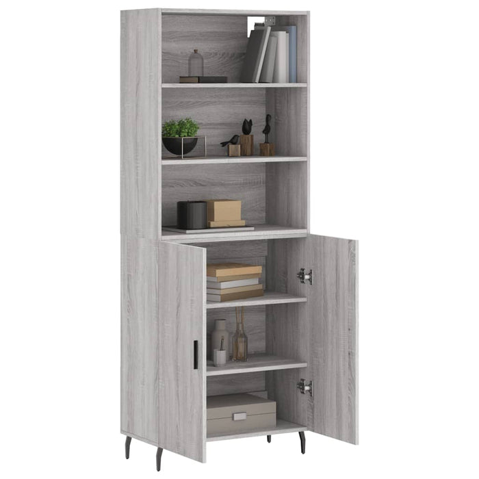 Dulap înalt, gri sonoma, 69,5x34x180 cm, lemn compozit - WALTI WALTI