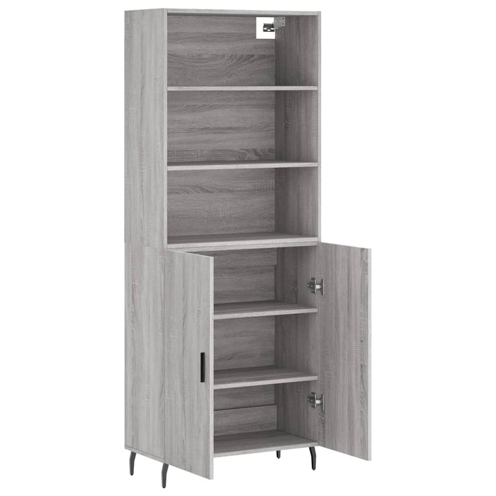 Dulap înalt, gri sonoma, 69,5x34x180 cm, lemn compozit - WALTI WALTI
