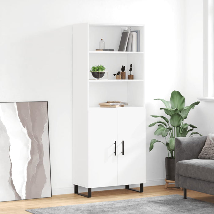 Dulap înalt, alb, 69,5x34x180 cm, lemn compozit - WALTI WALTI