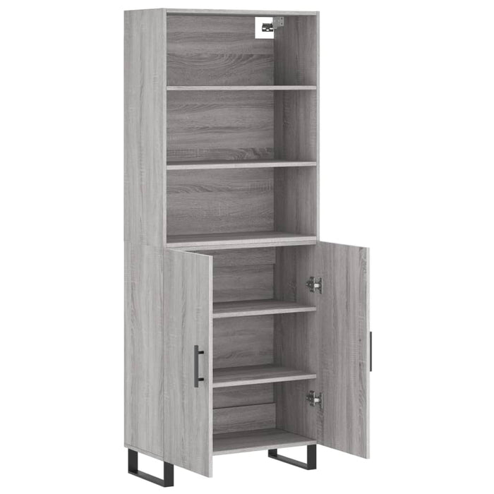 Dulap înalt, gri sonoma, 69,5x34x180 cm, lemn compozit WALTI