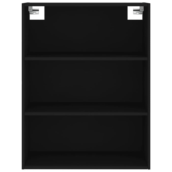 Dulap înalt, negru, 69,5x34x180 cm, lemn compozit WALTI