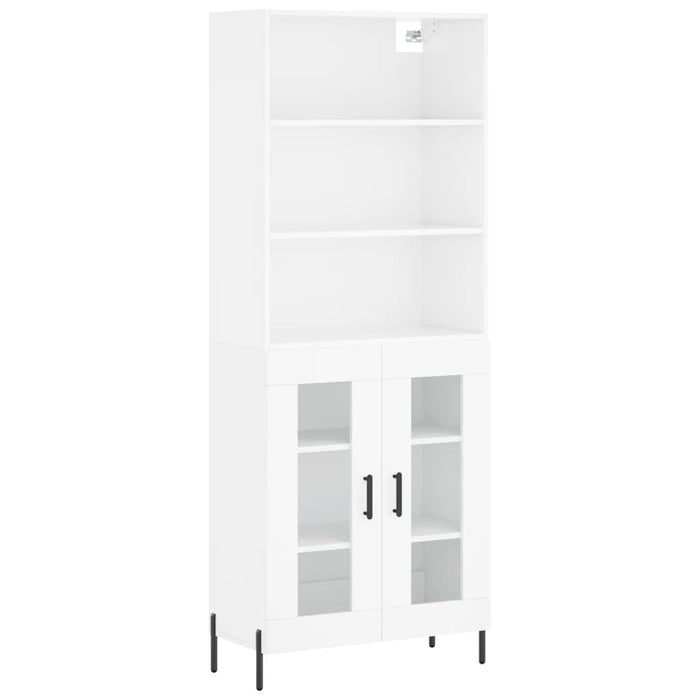 Dulap înalt, alb extralucios, 69,5x34x180 cm, lemn compozit WALTI
