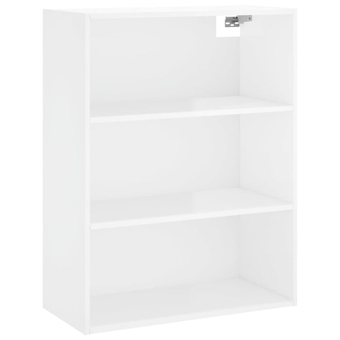 Dulap înalt, alb extralucios, 69,5x34x180 cm, lemn compozit WALTI