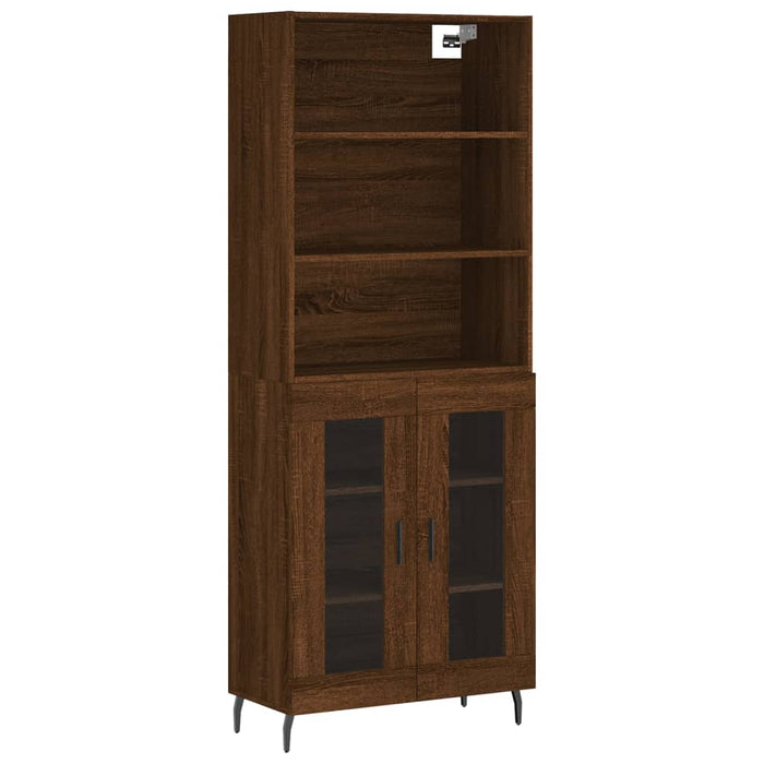 Dulap înalt, stejar maro, 69,5x34x180 cm, lemn compozit WALTI