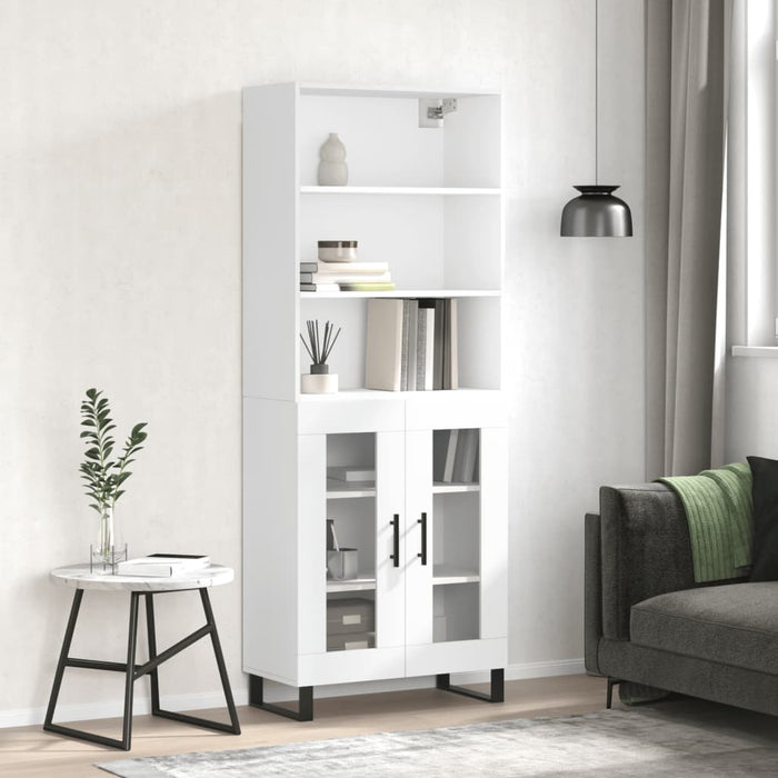Dulap înalt, alb, 69,5x34x180 cm, lemn compozit WALTI