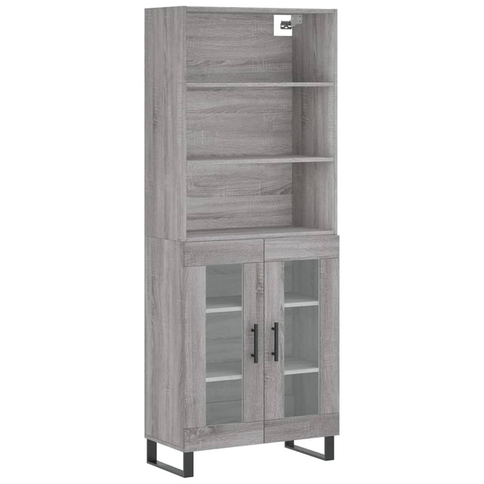 Dulap înalt, gri sonoma, 69,5x34x180 cm, lemn compozit - WALTI WALTI