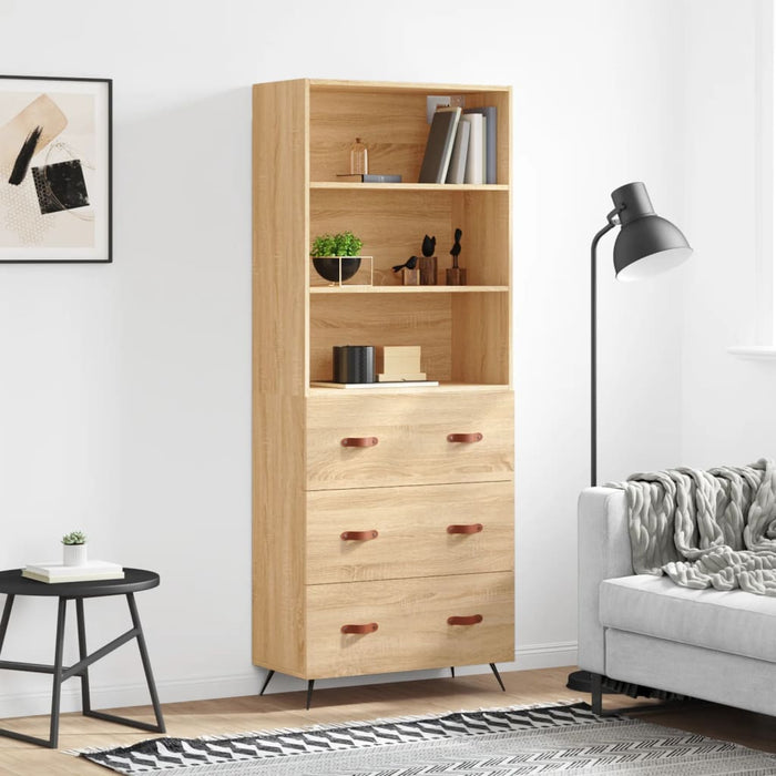 Dulap înalt, stejar sonoma, 69,5x34x180 cm, lemn compozit WALTI