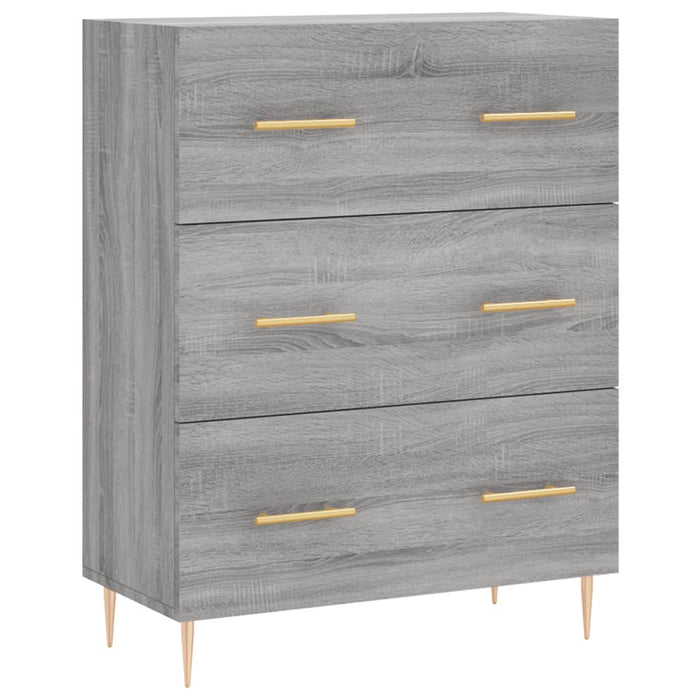 Dulap înalt, gri sonoma, 69,5x34x180 cm, lemn compozit WALTI