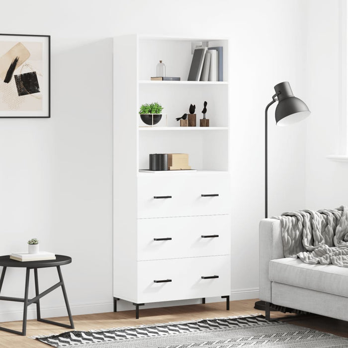 Dulap înalt, alb, 69,5x34x180 cm, lemn compozit - WALTI WALTI