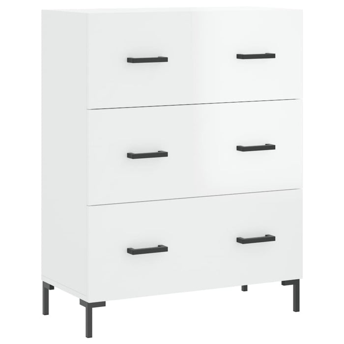 Dulap înalt, alb extralucios, 69,5x34x180 cm, lemn compozit WALTI