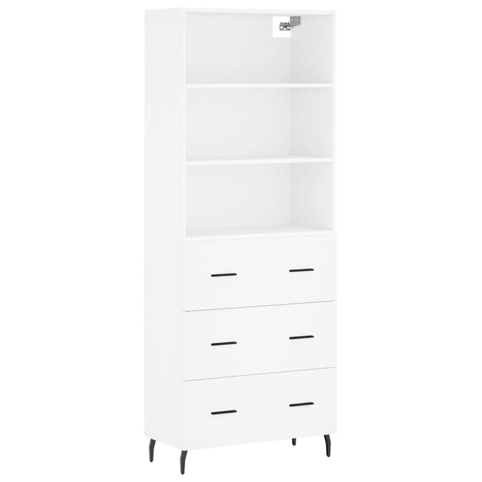 Dulap înalt, alb, 69,5x34x180 cm, lemn compozit - WALTI WALTI