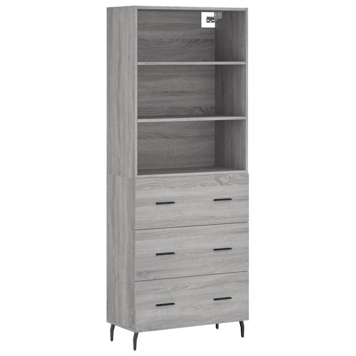 Dulap înalt, gri sonoma, 69,5x34x180 cm, lemn compozit - WALTI WALTI