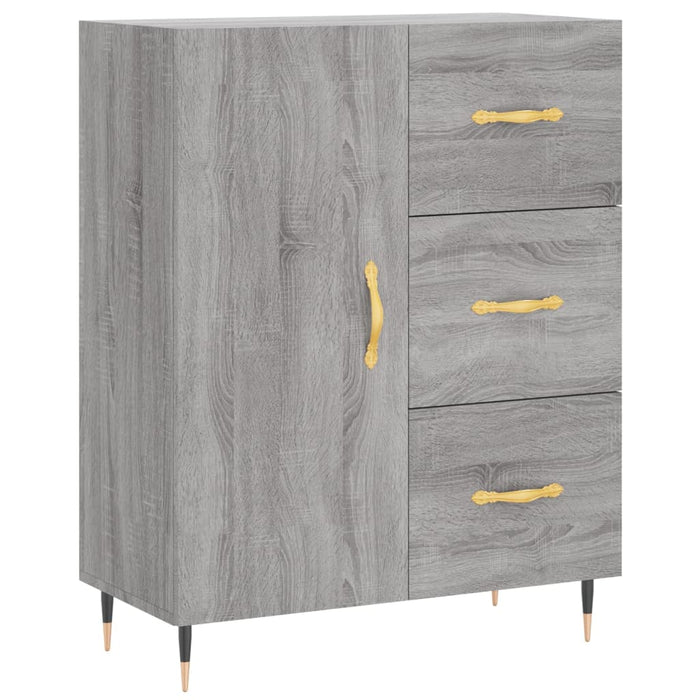 Dulap înalt, gri sonoma, 69,5x34x180 cm, lemn compozit WALTI