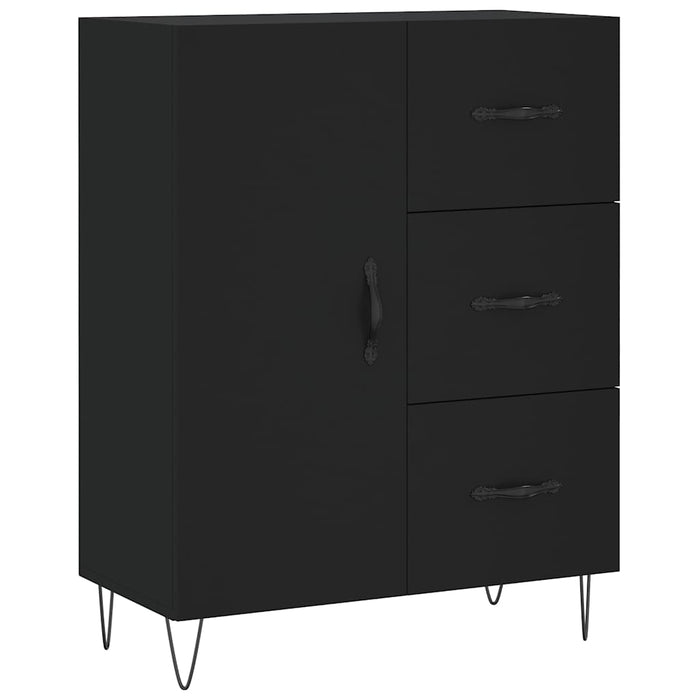 Dulap înalt, negru, 69,5x34x180 cm, lemn compozit WALTI