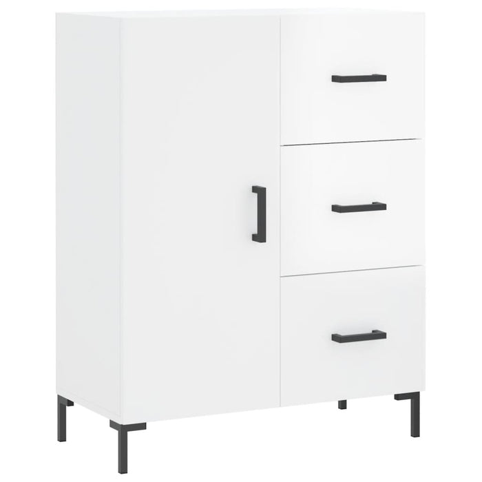 Dulap înalt, alb extralucios, 69,5x34x180 cm, lemn compozit WALTI