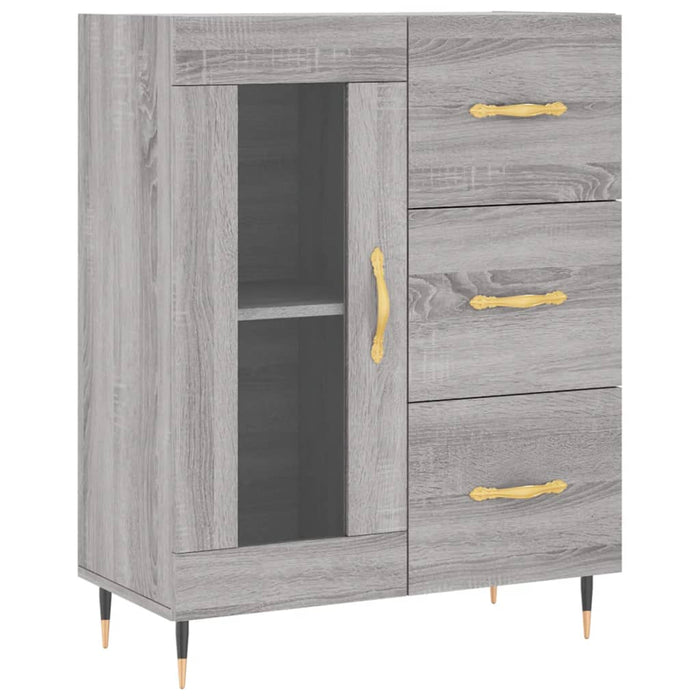 Dulap înalt, gri sonoma, 69,5x34x180 cm, lemn compozit - WALTI WALTI