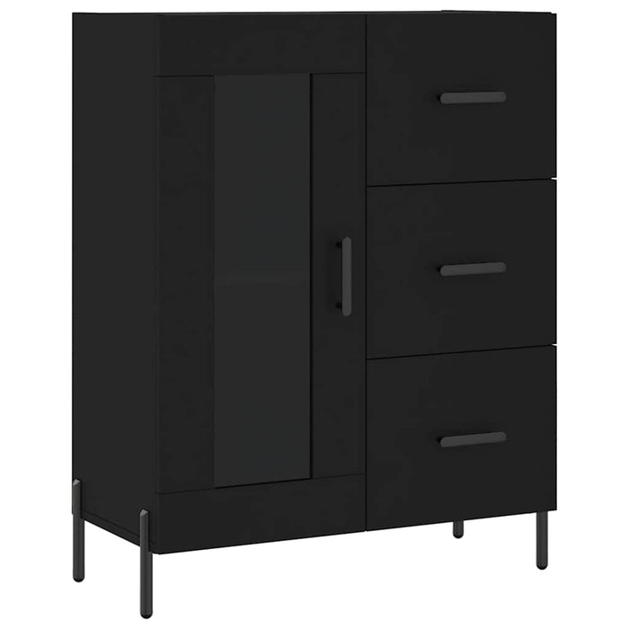 Dulap înalt, negru, 69,5x34x180 cm, lemn compozit - WALTI WALTI