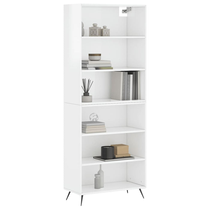 Dulap înalt, alb extralucios, 69,5x32,5x180 cm, lemn prelucrat WALTI