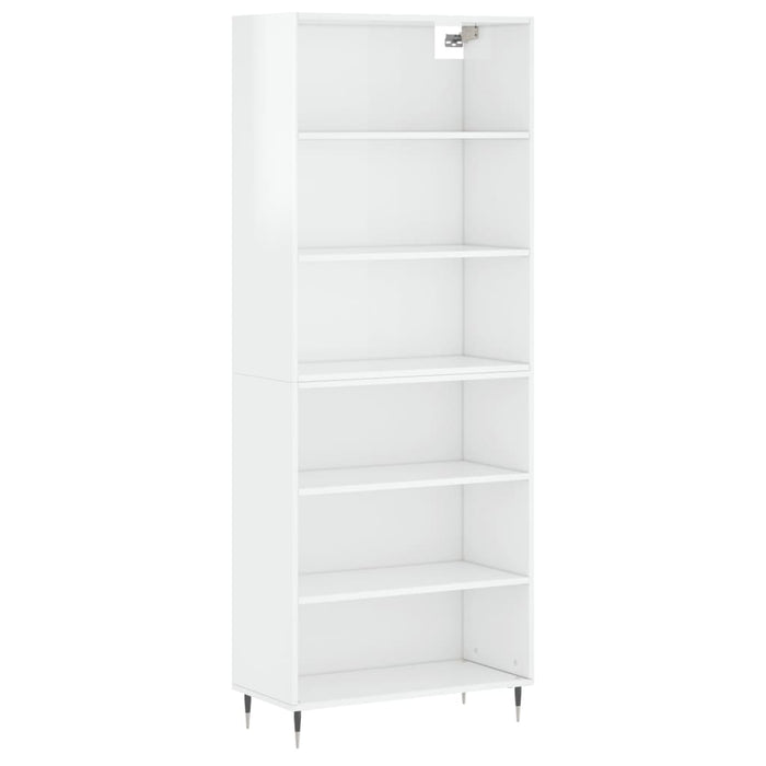 Dulap înalt, alb extralucios, 69,5x32,5x180 cm, lemn prelucrat WALTI