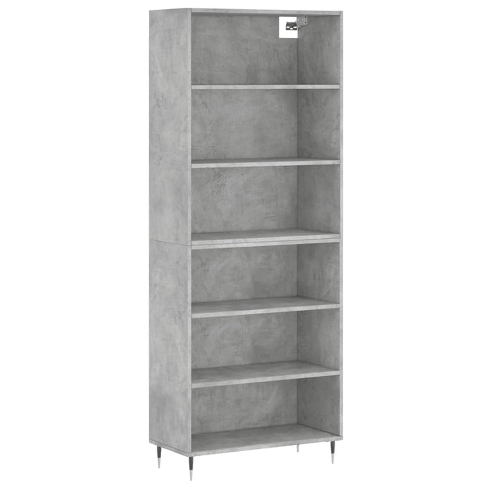 Dulap înalt, gri beton, 69,5x32,5x180 cm, lemn prelucrat - WALTI WALTI