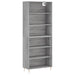 Dulap înalt, gri beton, 69,5x32,5x180 cm, lemn prelucrat - WALTI WALTI