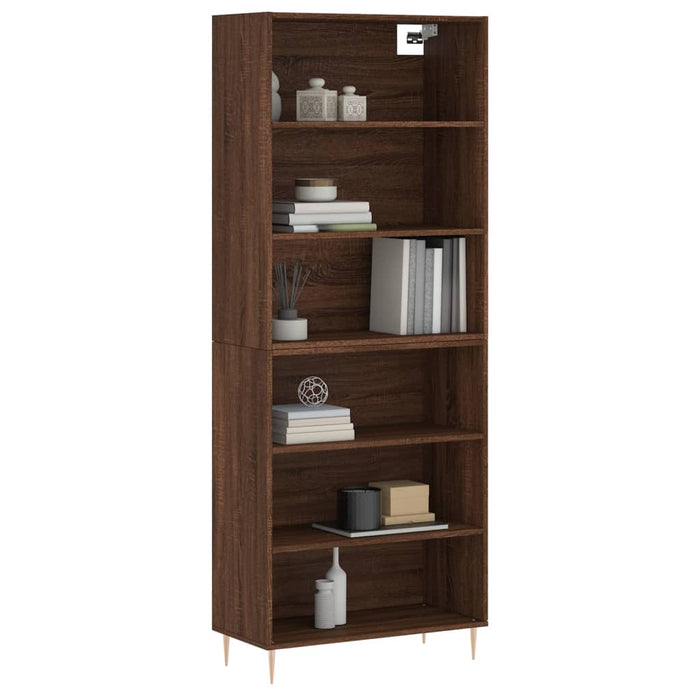 Dulap înalt, stejar maro, 69,5x32,5x180 cm, lemn prelucrat WALTI