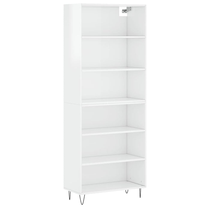 Dulap înalt, alb extralucios, 69,5x32,5x180 cm, lemn prelucrat WALTI