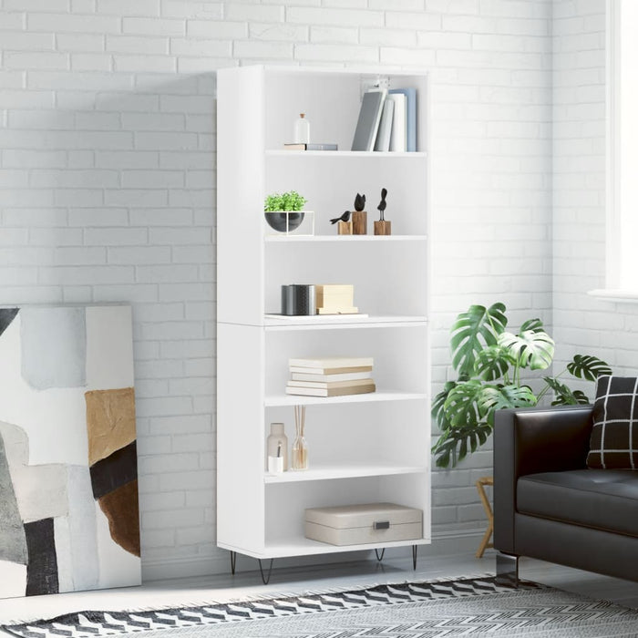 Dulap înalt, alb extralucios, 69,5x32,5x180 cm, lemn prelucrat WALTI