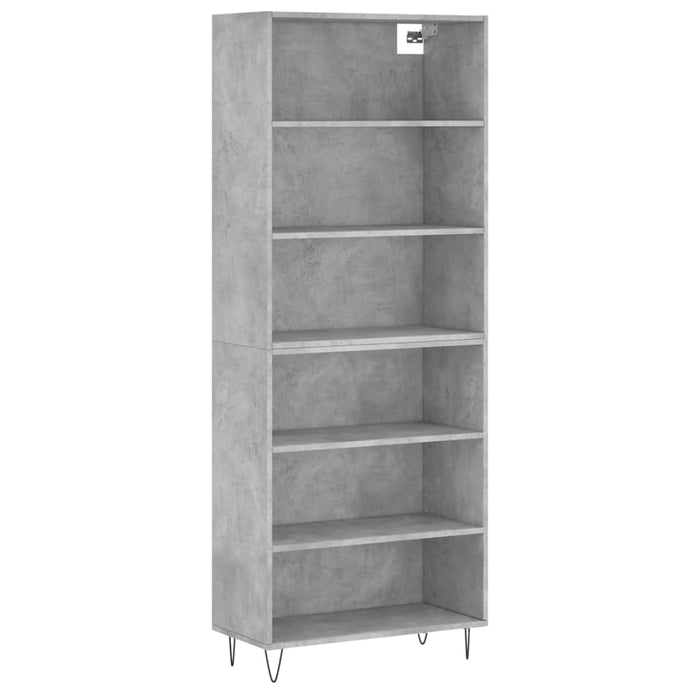 Dulap înalt, gri beton, 69,5x32,5x180 cm, lemn prelucrat WALTI