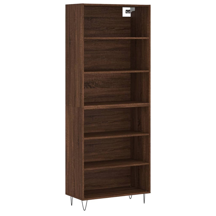 Dulap înalt, stejar maro, 69,5x32,5x180 cm, lemn prelucrat WALTI