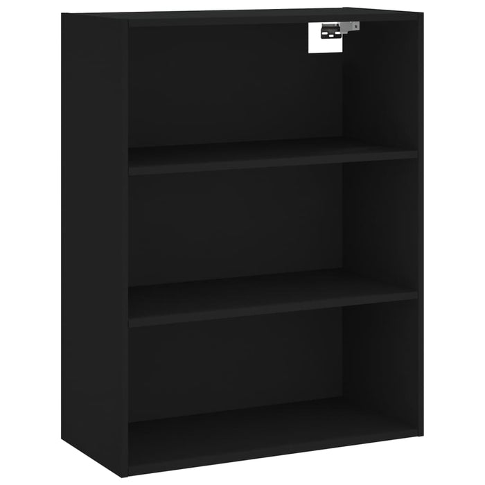 Dulap înalt, negru, 69,5x32,5x180 cm, lemn compozit WALTI