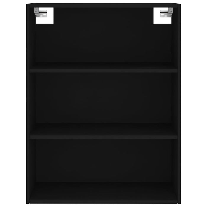 Dulap înalt, negru, 69,5x32,5x180 cm, lemn compozit WALTI