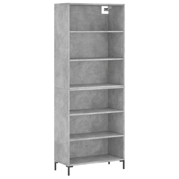 Dulap înalt, gri beton, 69,5x32,5x180 cm, lemn compozit - WALTI WALTI
