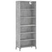 Dulap înalt, gri beton, 69,5x32,5x180 cm, lemn compozit - WALTI WALTI