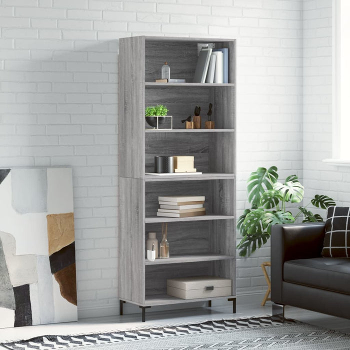 Dulap înalt, gri sonoma, 69,5x32,5x180 cm, lemn compozit - WALTI WALTI