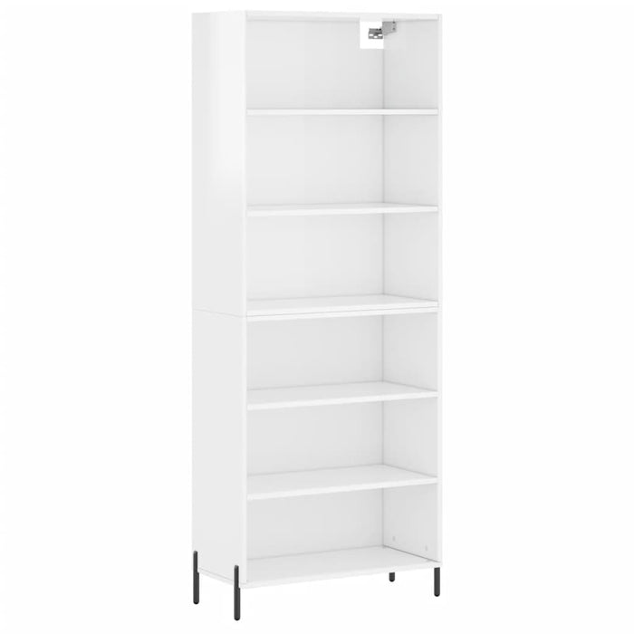 Dulap înalt, alb extralucios, 69,5x32,5x180 cm, lemn compozit WALTI