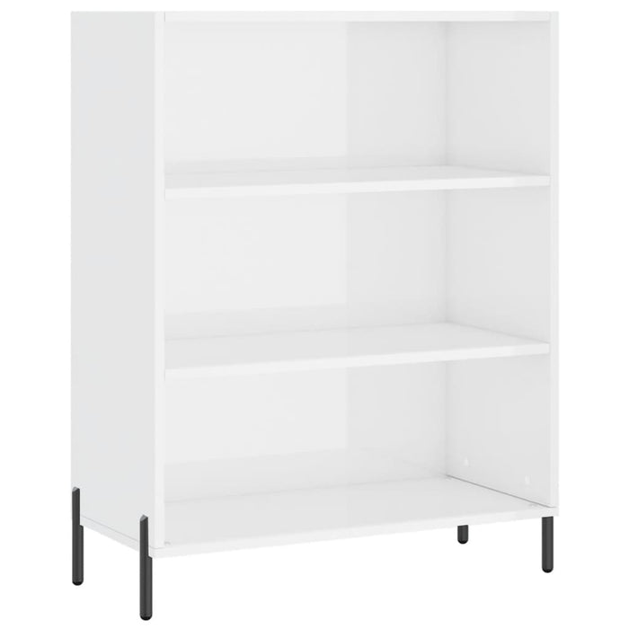 Dulap înalt, alb extralucios, 69,5x32,5x180 cm, lemn compozit WALTI