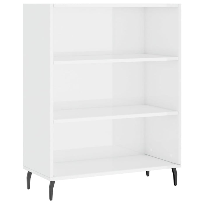 Dulap înalt, alb extralucios, 69,5x32,5x180 cm, lemn compozit WALTI