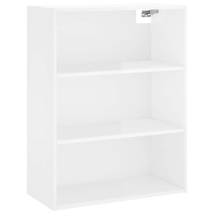 Dulap înalt, alb extralucios, 69,5x32,5x180 cm, lemn compozit WALTI