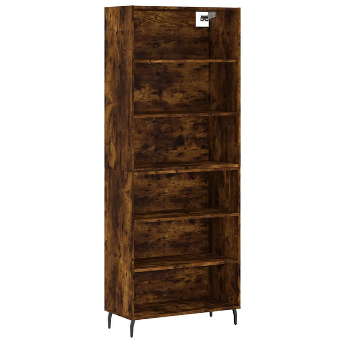 Dulap înalt, stejar fumuriu, 69,5x32,5x180 cm, lemn compozit WALTI