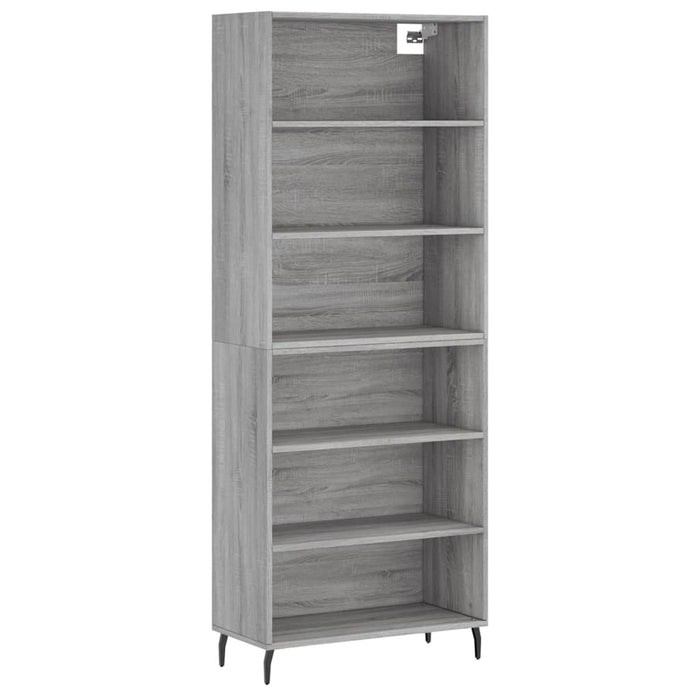 Dulap înalt, gri sonoma, 69,5x32,5x180 cm, lemn compozit WALTI